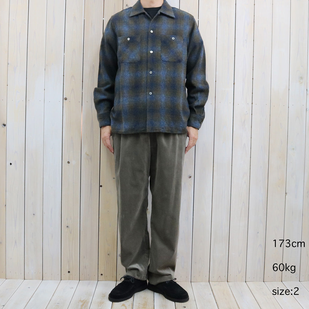 Kaptain Sunshine : Cotton Corduroy Easy Trousers (BROWN)