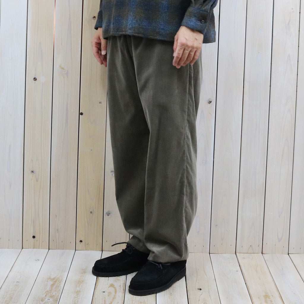 Kaptain Sunshine : Cotton Corduroy Easy Trousers (BROWN)
