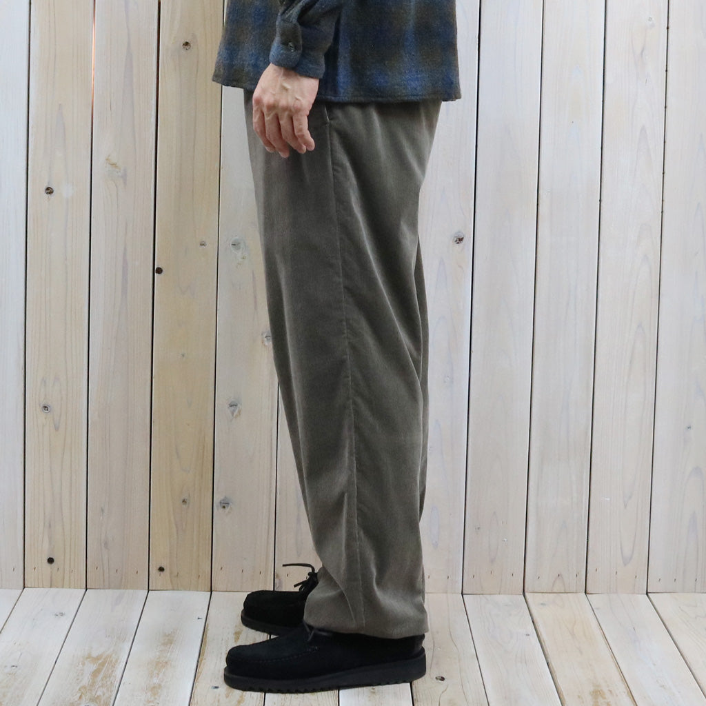 Kaptain Sunshine : Cotton Corduroy Easy Trousers (BROWN)