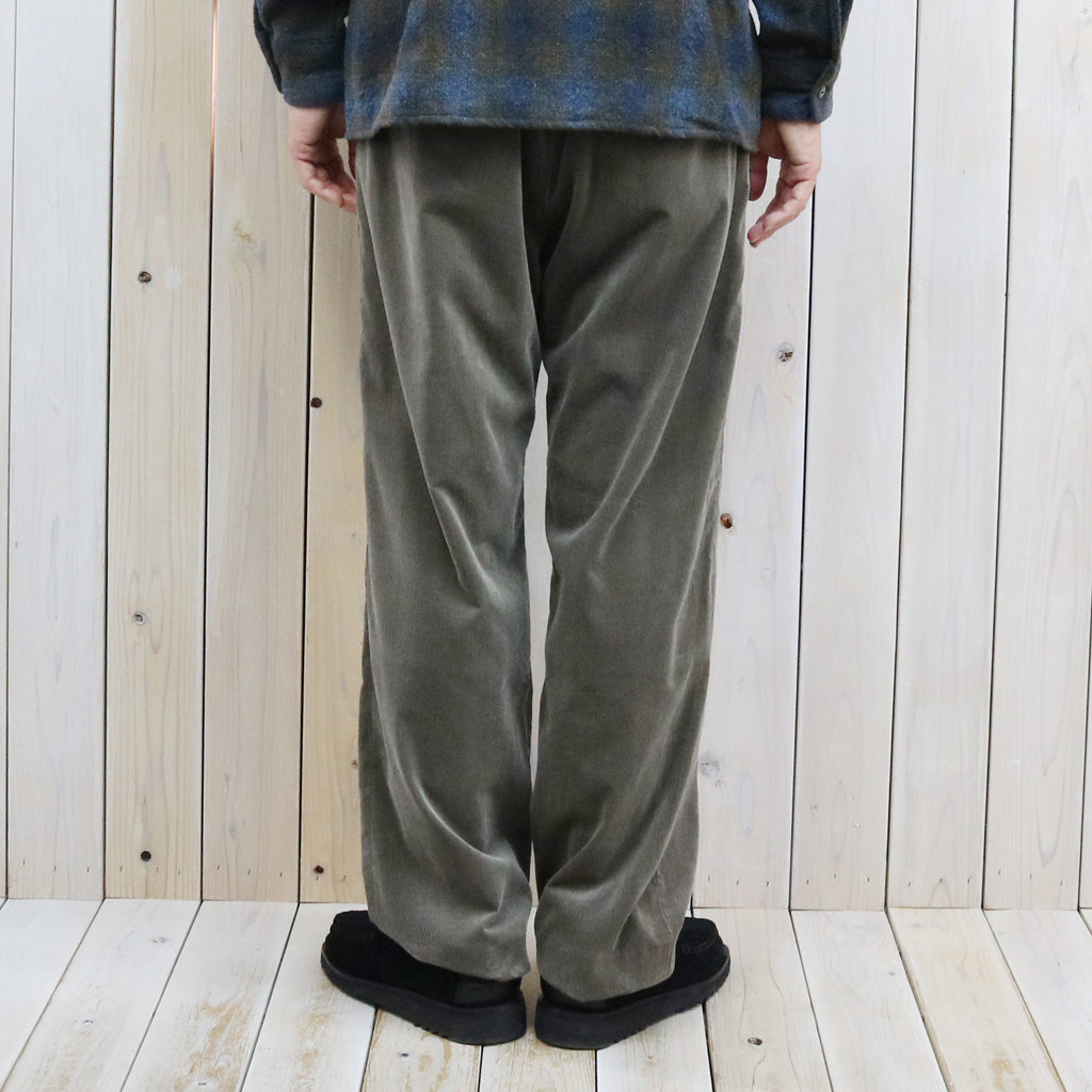 Kaptain Sunshine : Cotton Corduroy Easy Trousers (BROWN)