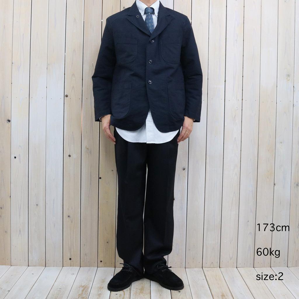 Kaptain Sunshine : Wool Light Gabardine Shoecut Slacks (NAVY)