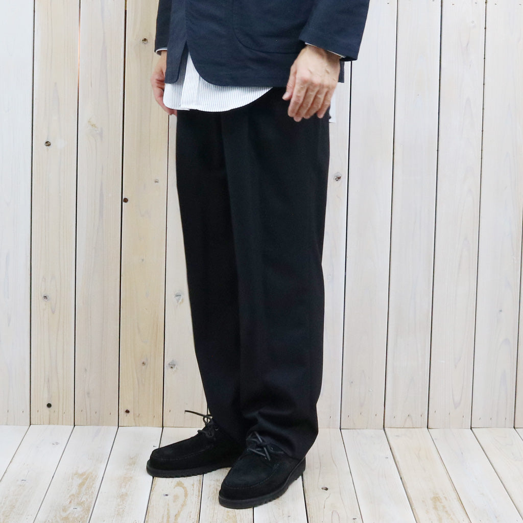 Kaptain Sunshine : Wool Light Gabardine Shoecut Slacks (NAVY)