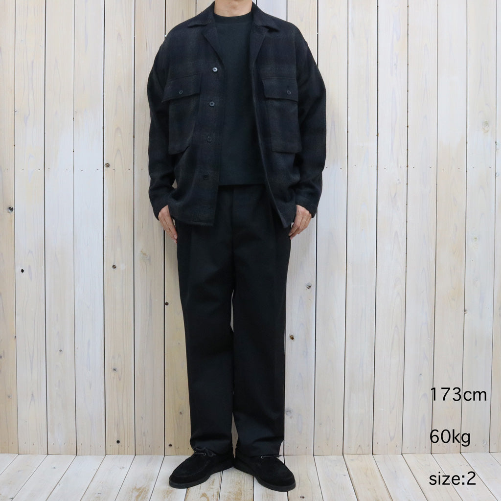 Kaptain Sunshine : Wool Cotton Chino Riviera Pants (BLACK)