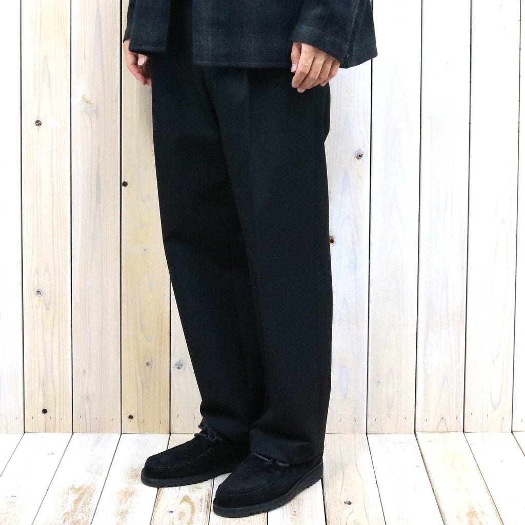 Kaptain Sunshine : Wool Cotton Chino Riviera Pants (BLACK)