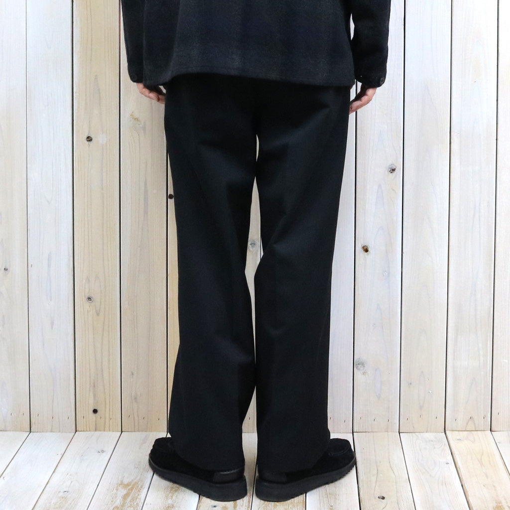 Kaptain Sunshine : Wool Cotton Chino Riviera Pants (BLACK)