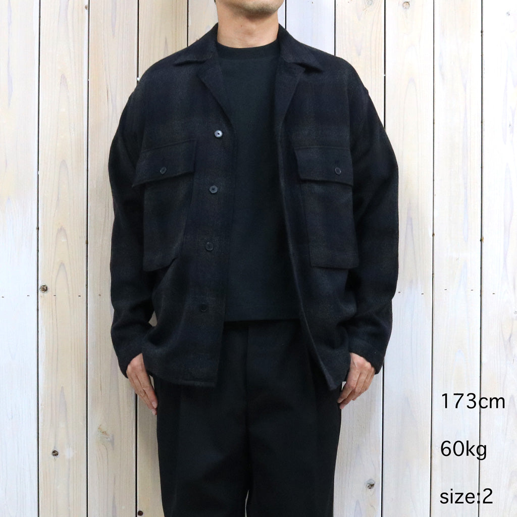 Kaptain Sunshine : Alpaca Wool Field Shirt Jacket