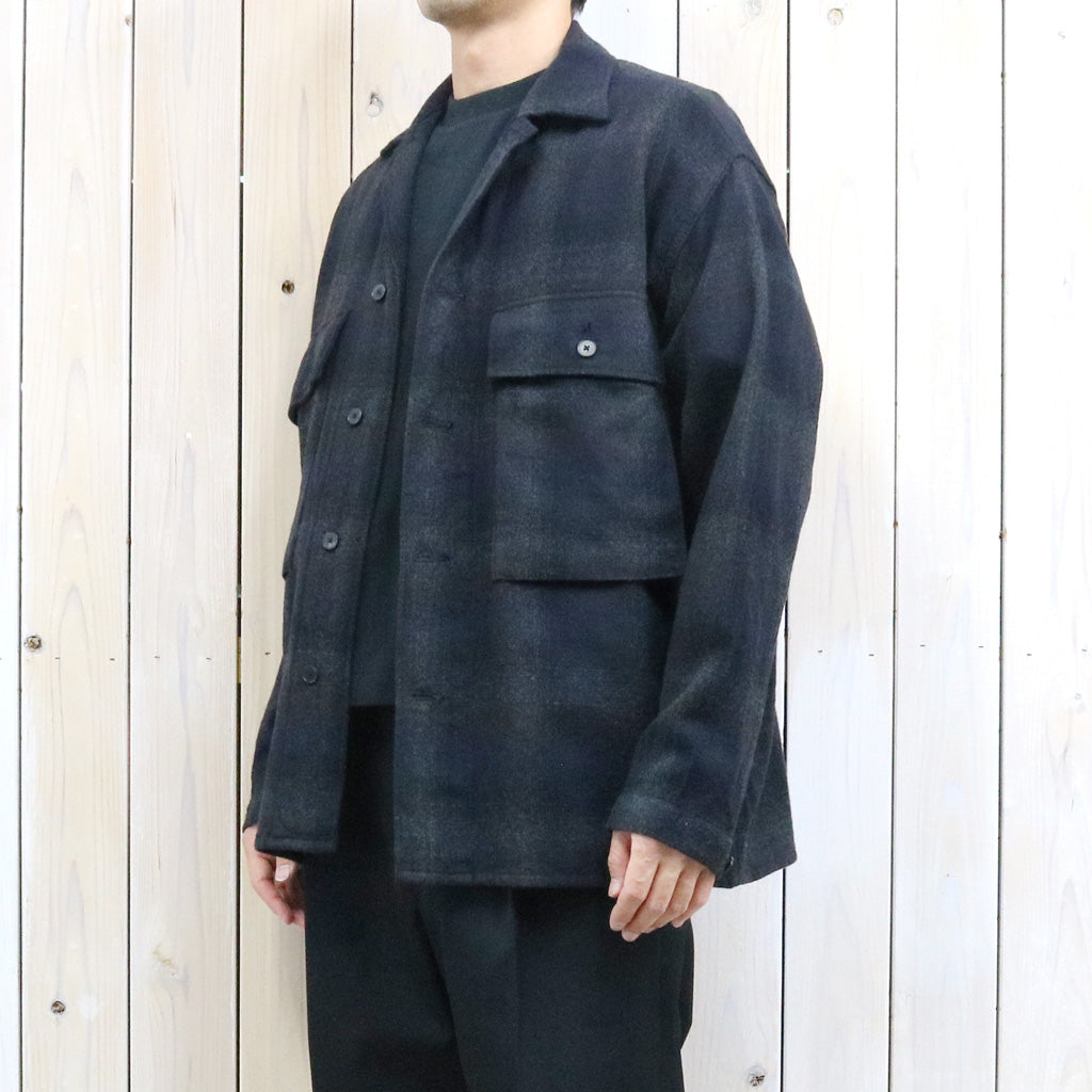 Kaptain Sunshine : Alpaca Wool Field Shirt Jacket