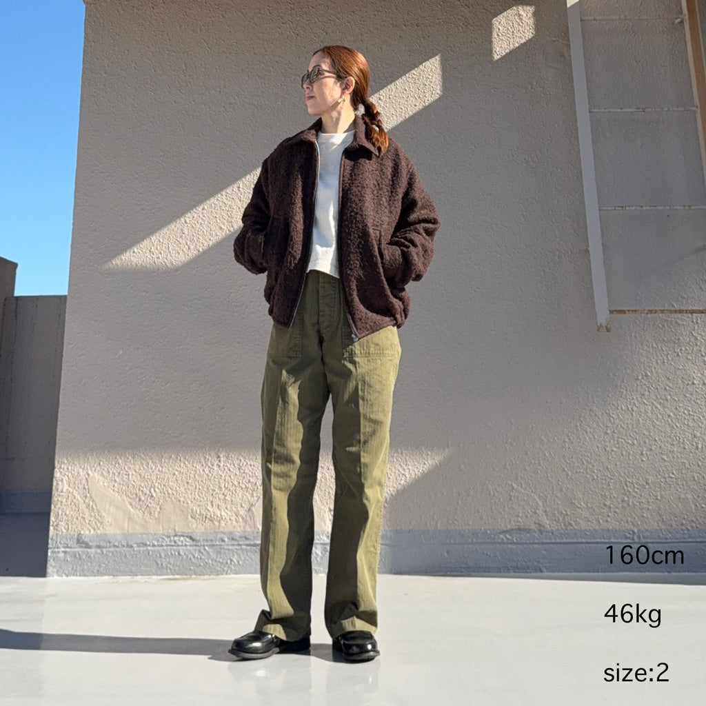 Kaptain Sunshine : Napping Wool Zip Blouson (TOP BROWN)