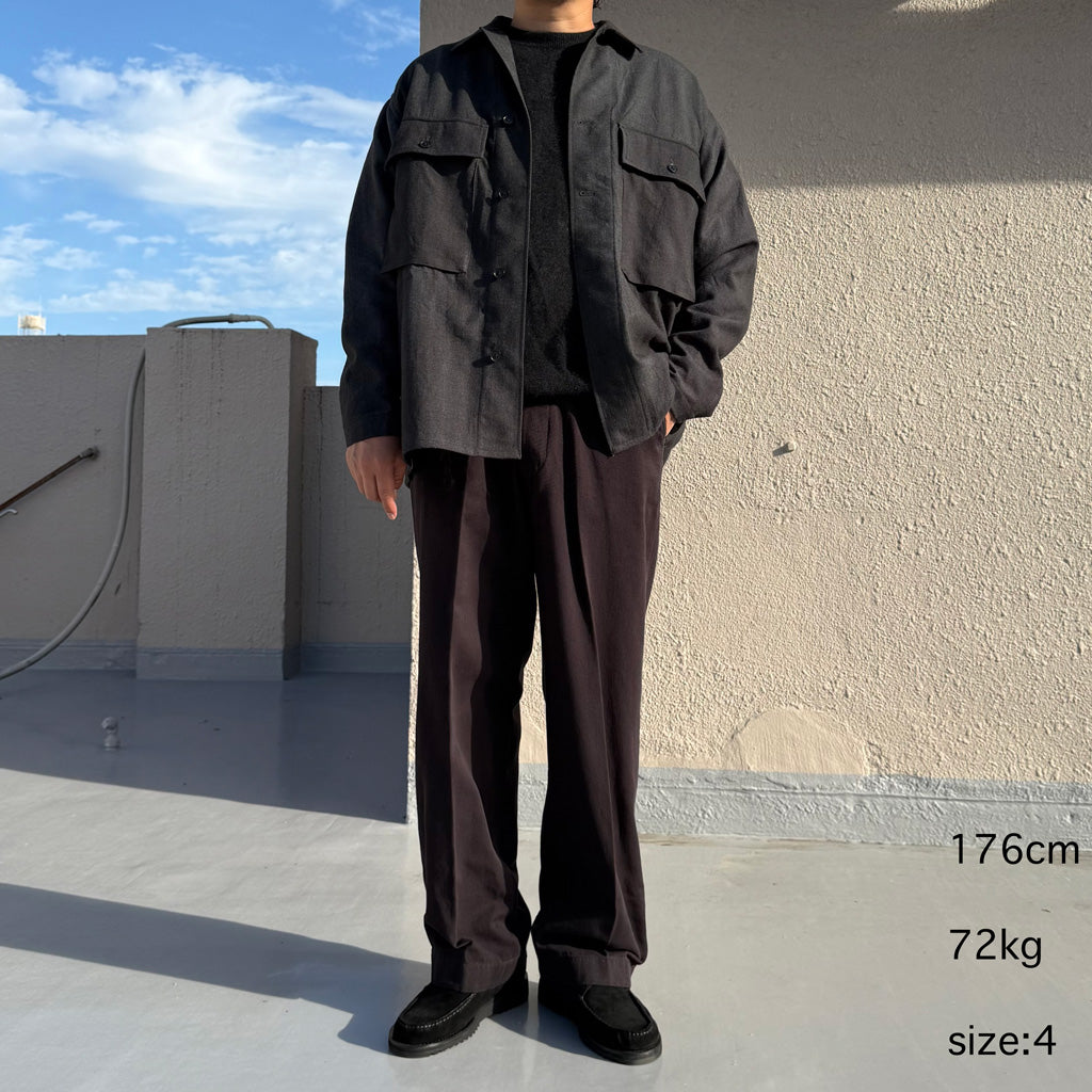 Kaptain Sunshine : Uneven-dyed Gabardine Field Shirt Jacket