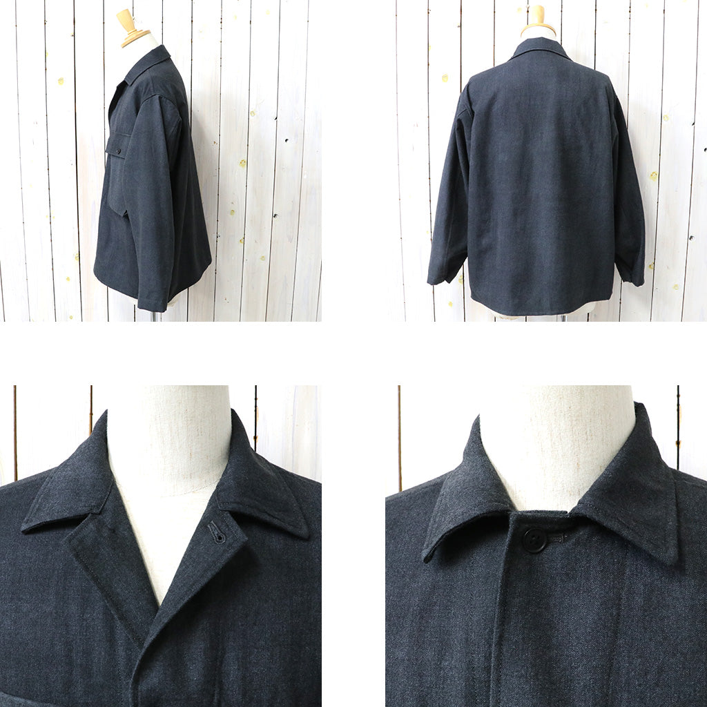 Kaptain Sunshine : Uneven-dyed Gabardine Field Shirt Jacket