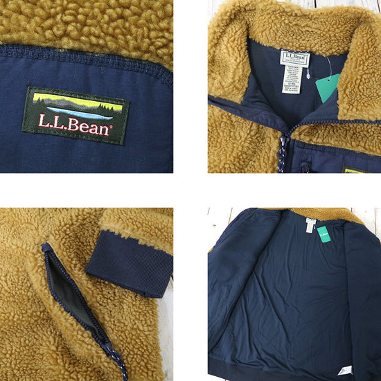 Llbean『sherpa Fleece Jacket』antique Goldcarbon Navy Reggieshop 8552