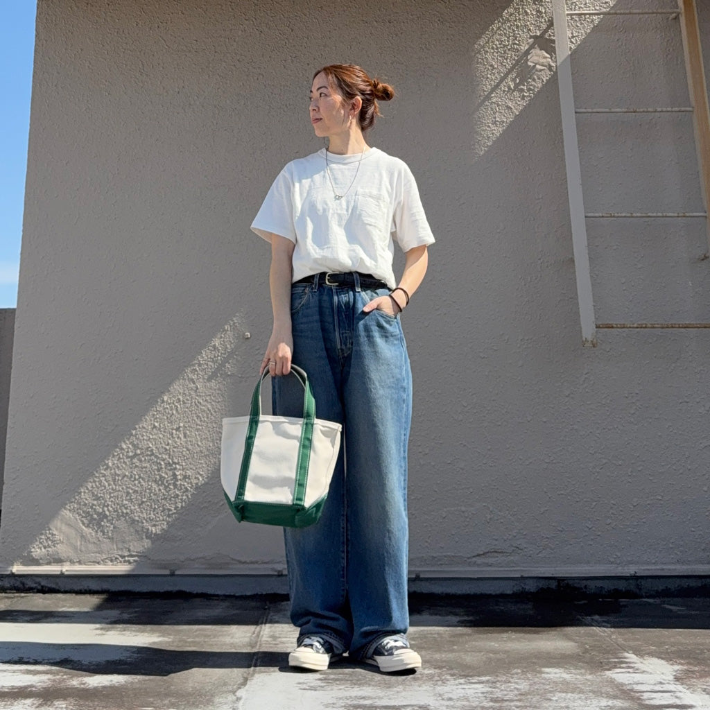 L.L.Bean : Boat & Tote Bag-Zip Top(Small) (Dark Green)