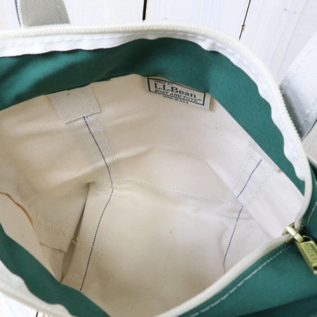 L.L.Bean : Boat & Tote Bag-Zip Top(Small) (Dark Green)
