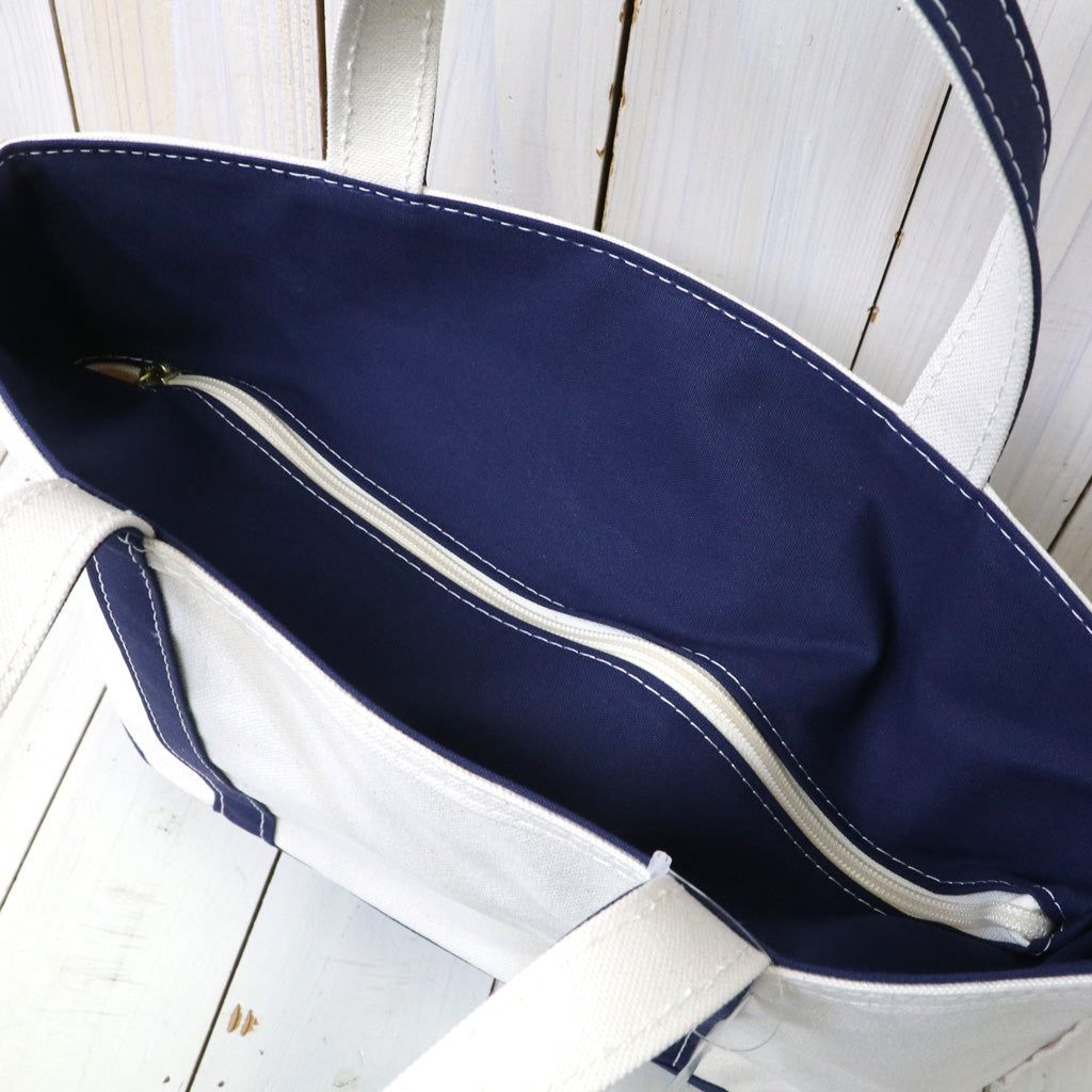 L.L.Bean : Boat & Tote Bag-Zip Top(Medium) (Blue)