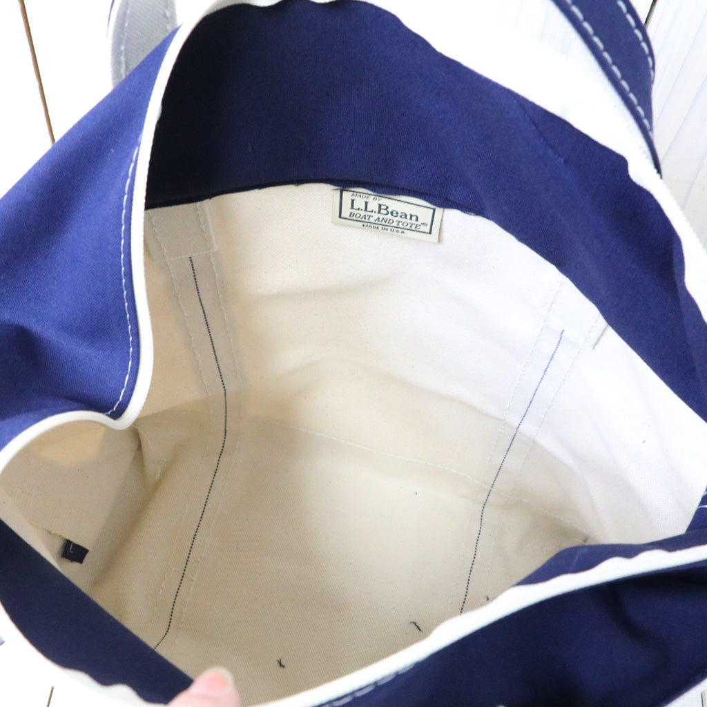 L.L.Bean : Boat & Tote Bag-Zip Top(Medium) (Blue)