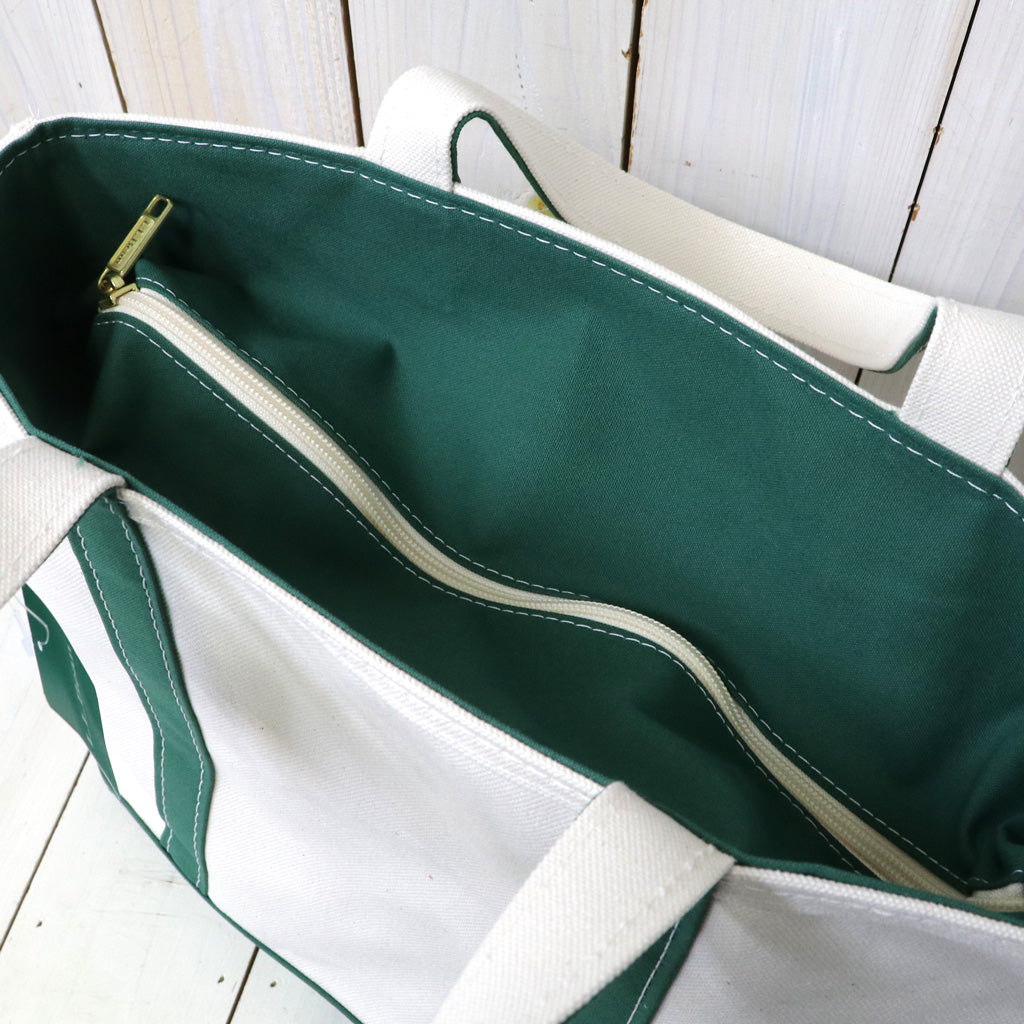 L.L.Bean : Boat & Tote Bag-Zip Top(Medium) (Dark Green)