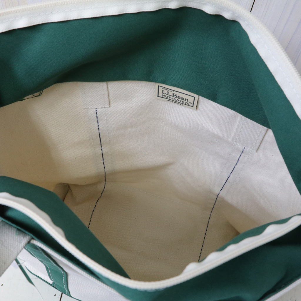 L.L.Bean : Boat & Tote Bag-Zip Top(Medium) (Dark Green)