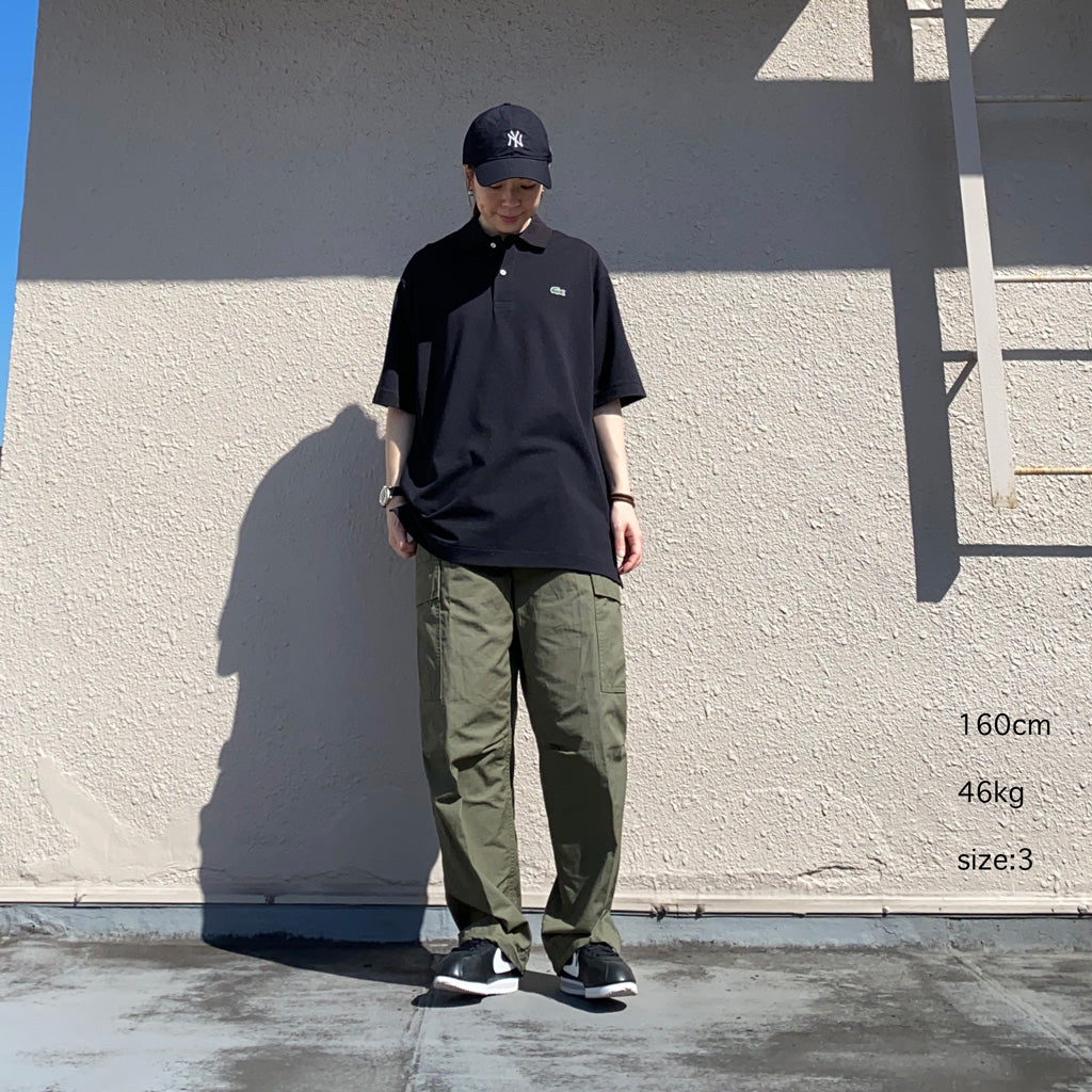 LACOSTE『オーバーサイズ ポロシャツ』(BLACK)