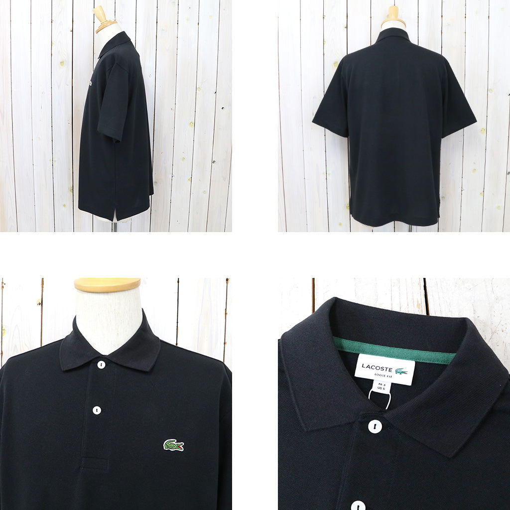 LACOSTE『オーバーサイズ ポロシャツ』(BLACK)
