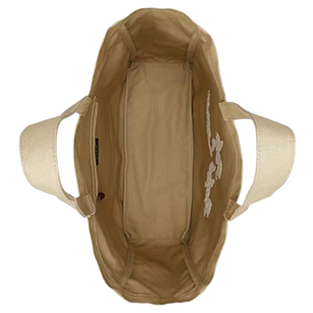 POLO RALPH LAUREN : エンブロイダリー キャンバス トート (LIGHT BEIGE)