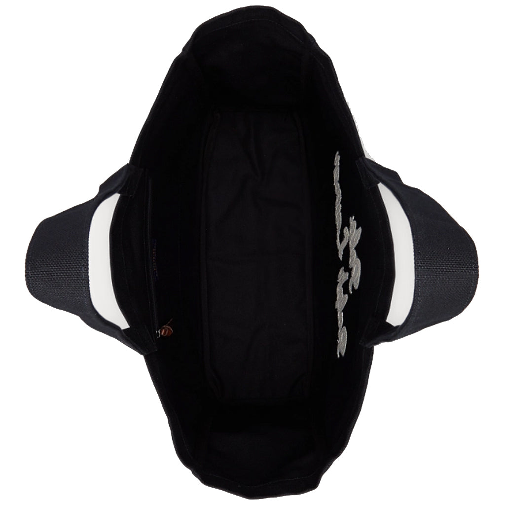 POLO RALPH LAUREN : エンブロイダリー キャンバス トート (BLACK)
