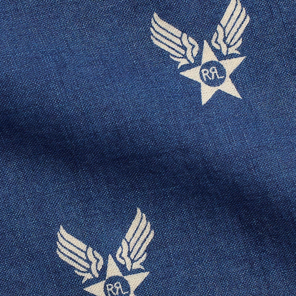 Double RL : WINGED-LOGO INDIGO BANDANA