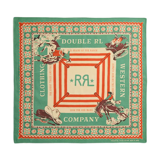 Double RL : WESTERN PRINT COTTON BANDANA