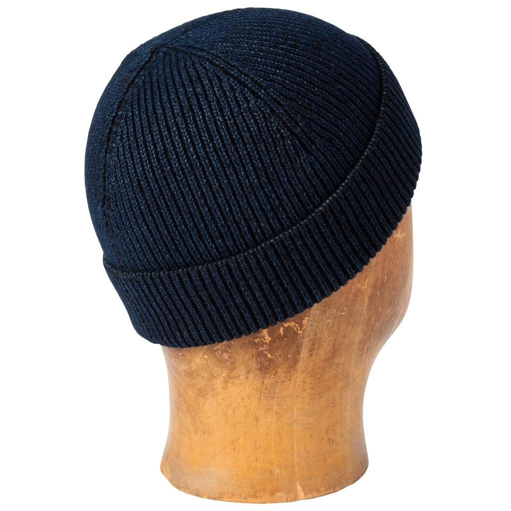 Double RL : INDIGO COTTON WATCH CAP (MIDNIGHT BLUE)