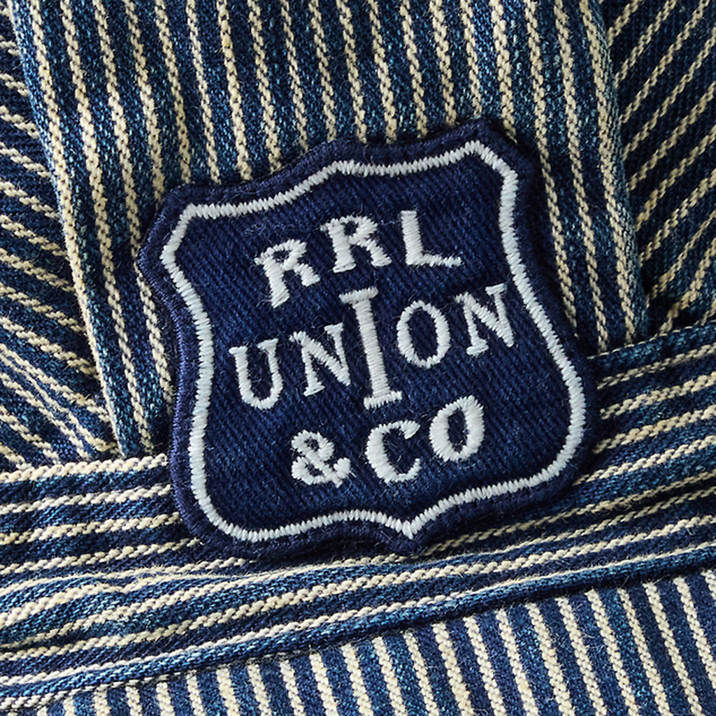 Double RL : STRIPED PIQUE RAILMAN CAP