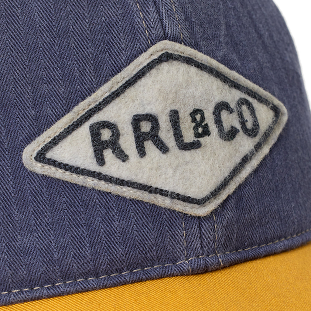 Double RL : HERRINGBONE TWILL TRUCKER CAP (PURPLE)
