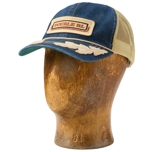 Double RL : LOGO PATCH DENIM TRUCKER CAP (SPRINGVALE WASH)