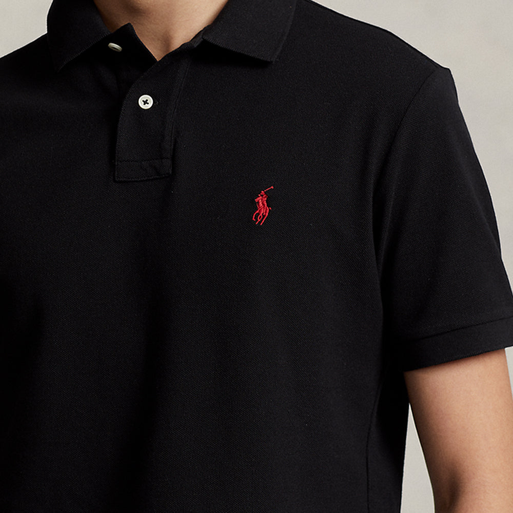 POLO RALPH LAUREN『カスタム スリム フィット メッシュ ポロシャツ』(BLACK)