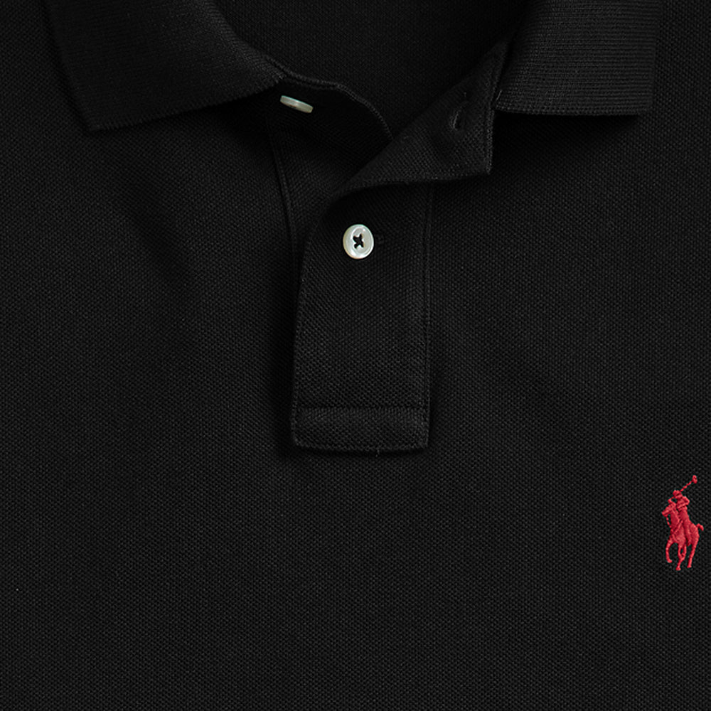 POLO RALPH LAUREN『カスタム スリム フィット メッシュ ポロシャツ』(BLACK)