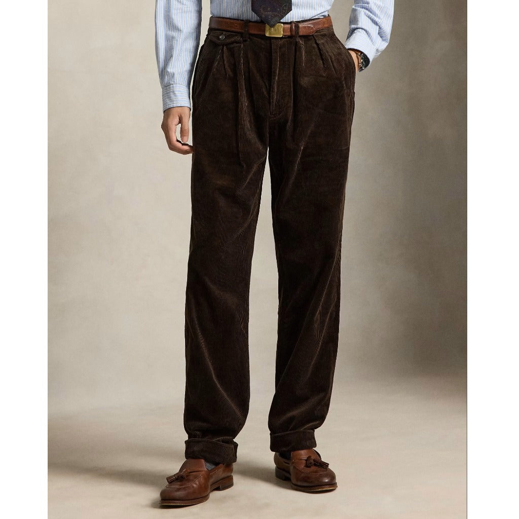POLO RALPH LAUREN : RELAXED FIT CORDUROY WHITMAN CHINO PLEATED