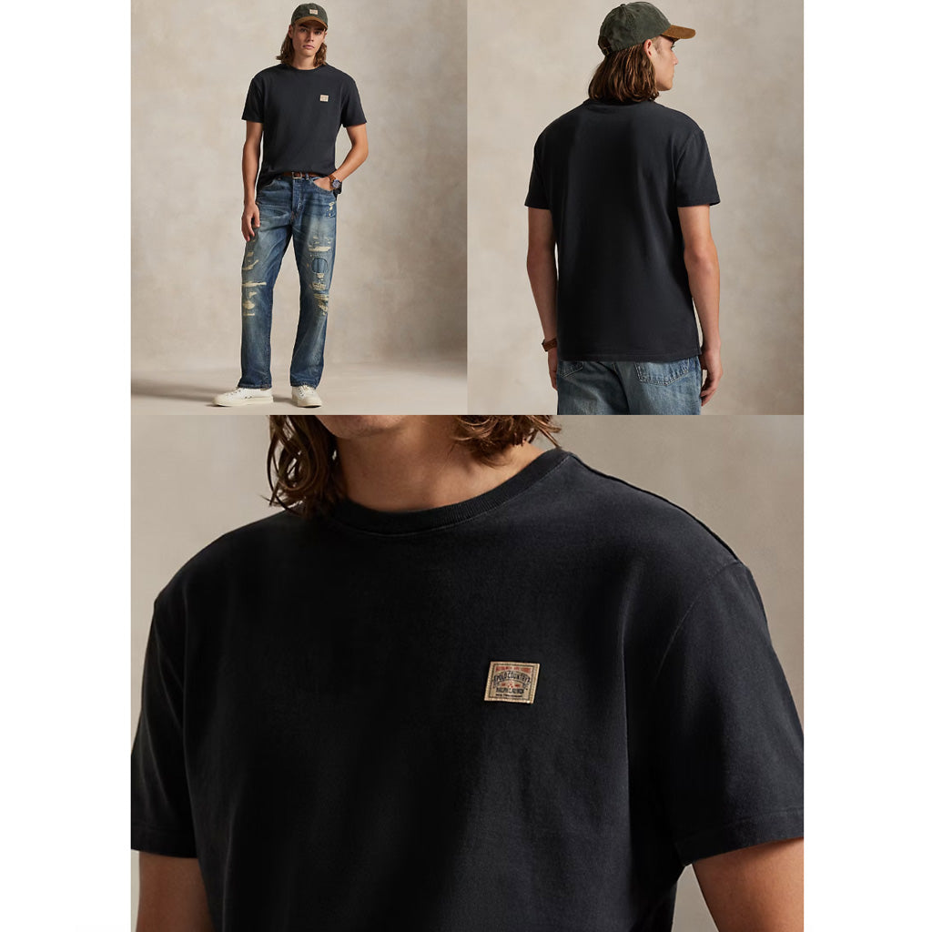 POLO RALPH LAUREN : クラシックフィット ガーメントダイ Tシャツ (POLO BLACK)