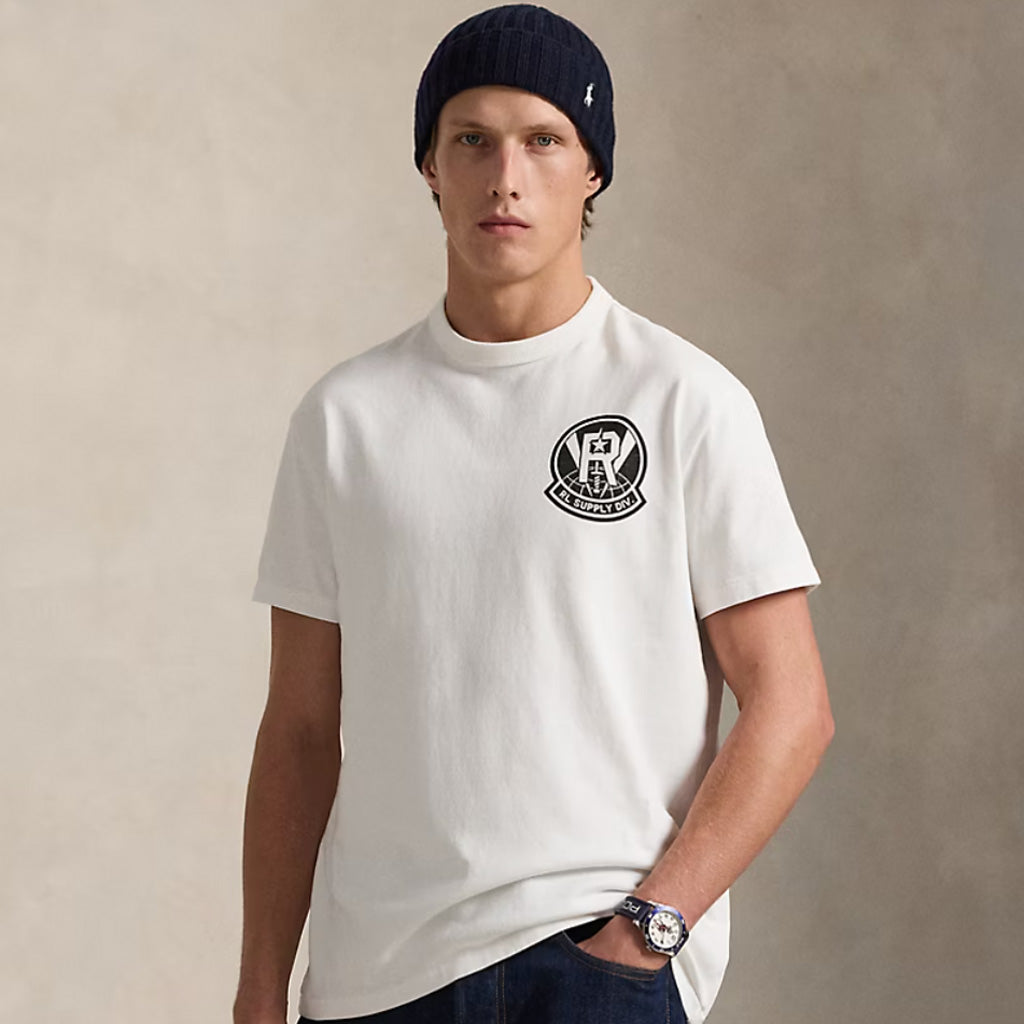 POLO RALPH LAUREN : リラックスフィット ヘビーウェイト グラフィック Tシャツ (WHITE)