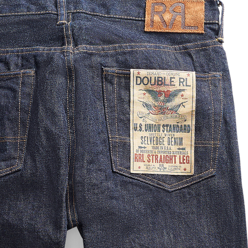 Double RL : STRAIGHT FIT SELVEDGE JEAN (BLUE)