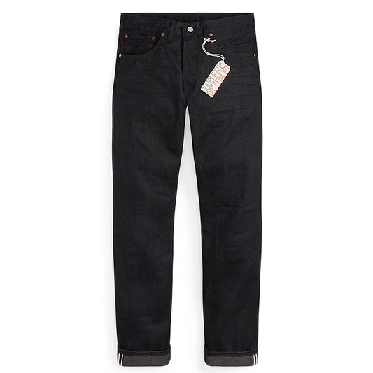 Double RL : SLIM FIT BLACK SELVEDGE JEAN (WORN IN BLACK WASH)
