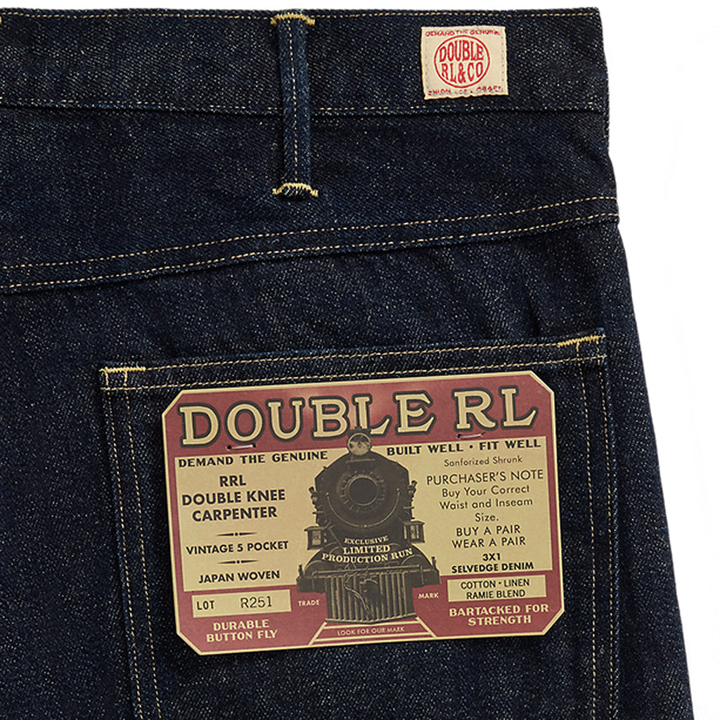 Double RL : LIMITED EDITION SELVEDGE CARPENTER JEAN (BLUE)