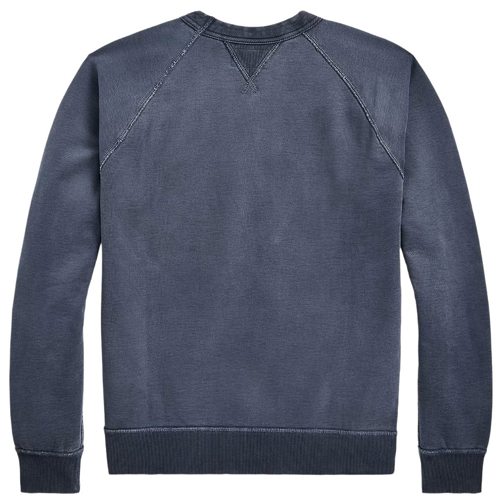 Double RL : GARMENT-DYE FRENCH TERRY SWEAT SHIRT (NAVY)