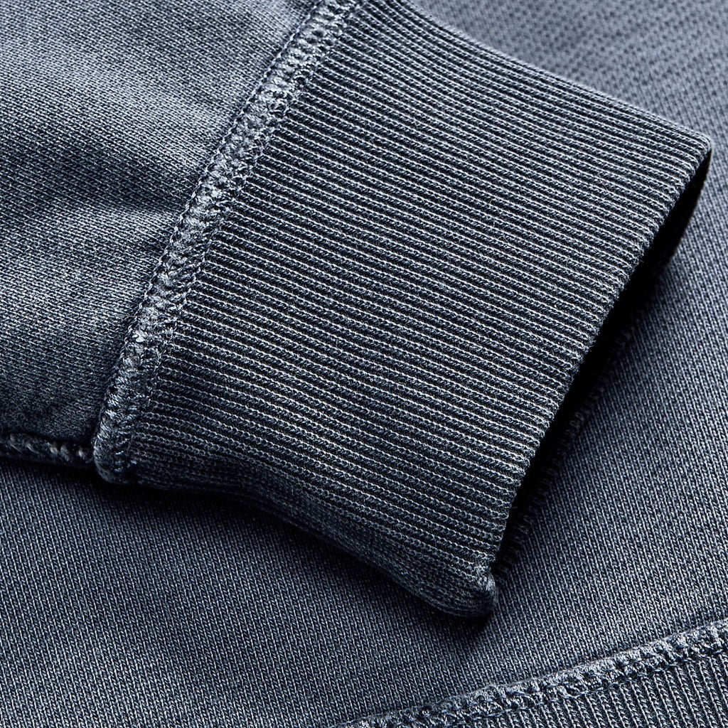 Double RL : GARMENT-DYE FRENCH TERRY SWEAT SHIRT (NAVY)