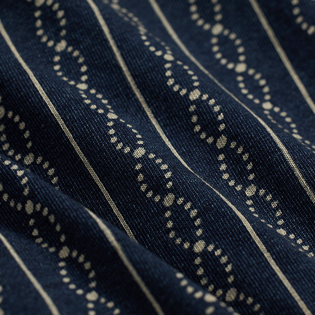 Double RL : INDIGO PRINT JERSEY CAMP SHIRT (NAVY)