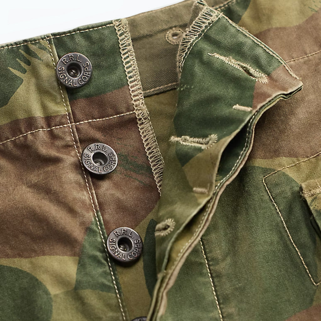 Double RL : CAMO POPLIN CARGO FIELD PANT