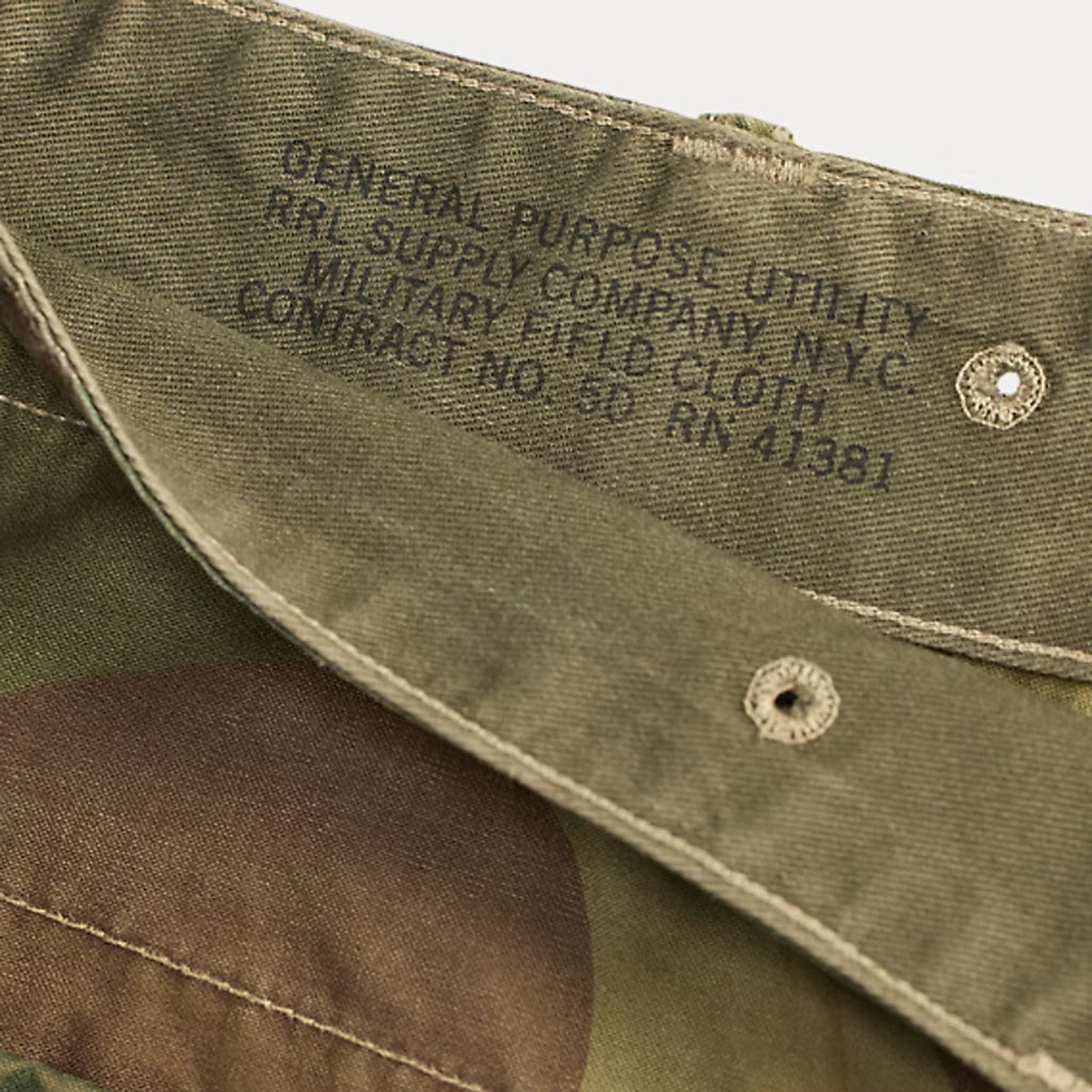 Double RL : CAMO POPLIN CARGO FIELD PANT