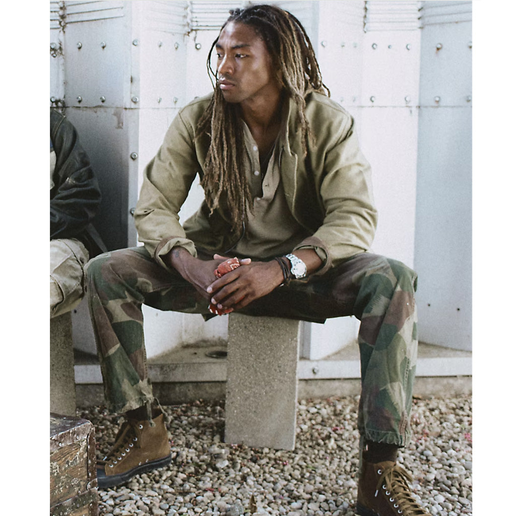 Double RL : CAMO POPLIN CARGO FIELD PANT