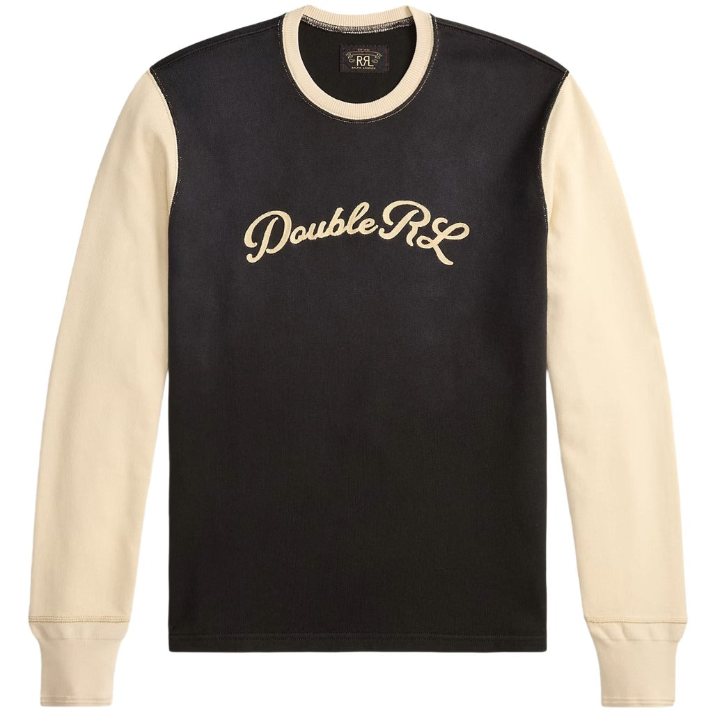 Double RL : LOGO 2TONE JERSEY T-SHIRT (FADED BLACK/MULTI)