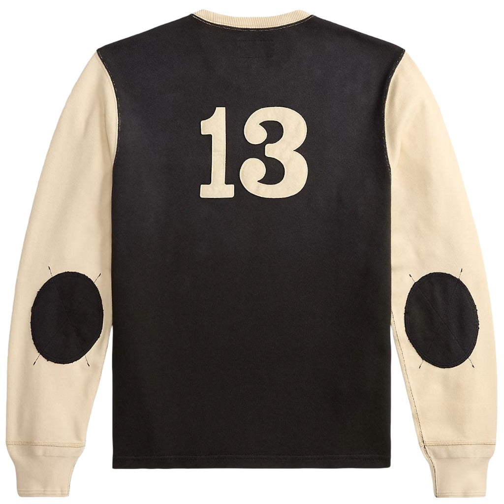 Double RL : LOGO 2TONE JERSEY T-SHIRT (FADED BLACK/MULTI)