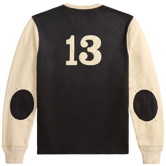 Double RL : LOGO 2TONE JERSEY T-SHIRT (FADED BLACK/MULTI)
