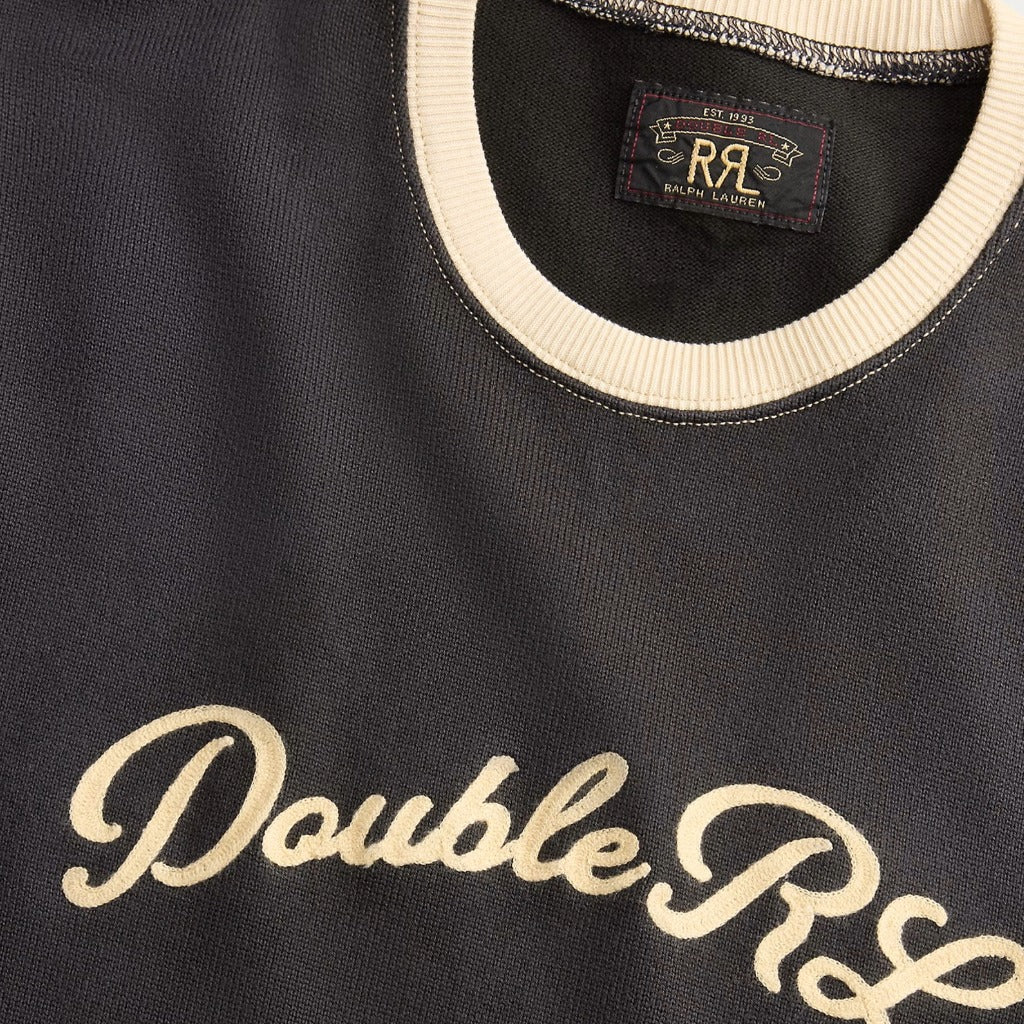 Double RL : LOGO 2TONE JERSEY T-SHIRT (FADED BLACK/MULTI)