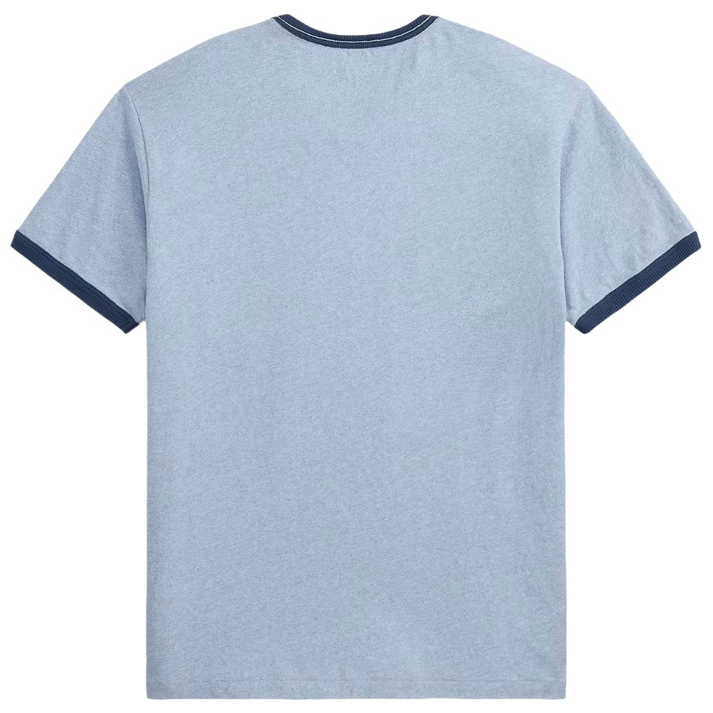 Double RL : LOGO JERSEY RINGER T-SHIRT (BLUE)